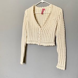 Charlotte Cream Cropped Sweater